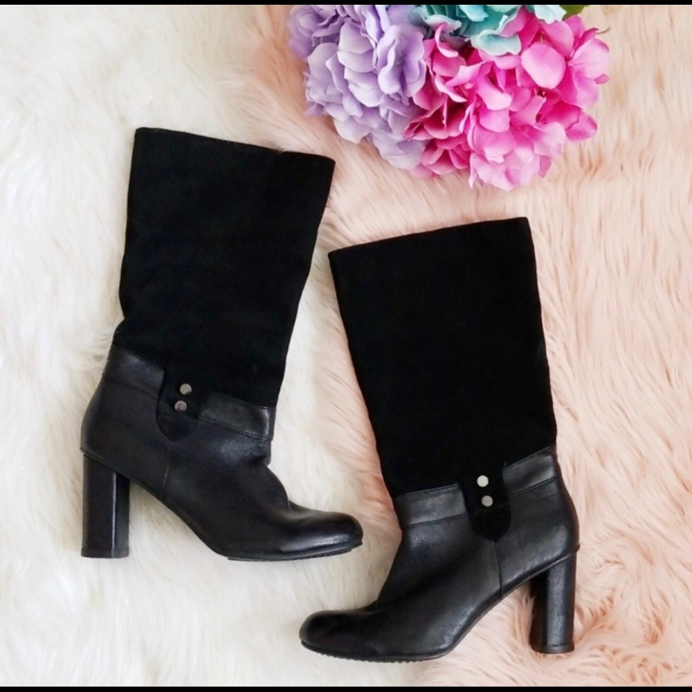 Gorgeous Armani Jeans Black suede/leather boots.